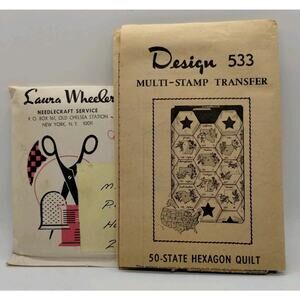 Laura Wheeler Design 533 United States - 50 States Multi-Stamp Transfer PATTERN